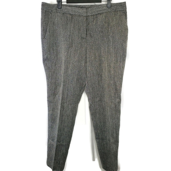 Vince Camuto Gray Herringbone Career Pants Slacks Size 12 - Picture 1 of 7